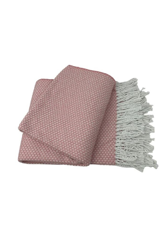 Бавовняний плед Valencia Владі Валенсія 3178 Рожевий 140х200 Коттон 50% Vladi (317733207)