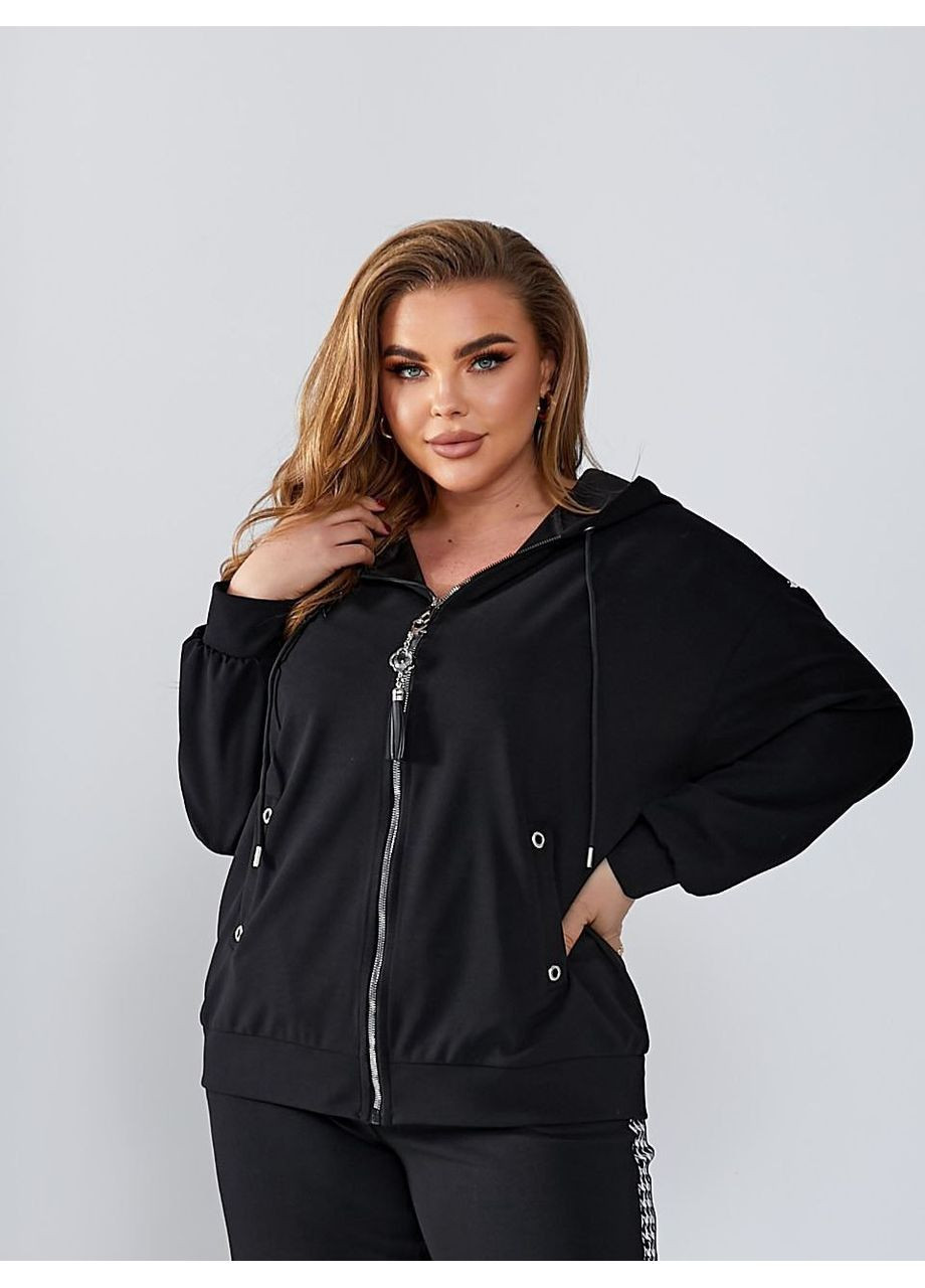 Костюм прогулочный креп дайвинг костюмка,брюки и кофта с капюшоном Україна (361847630)