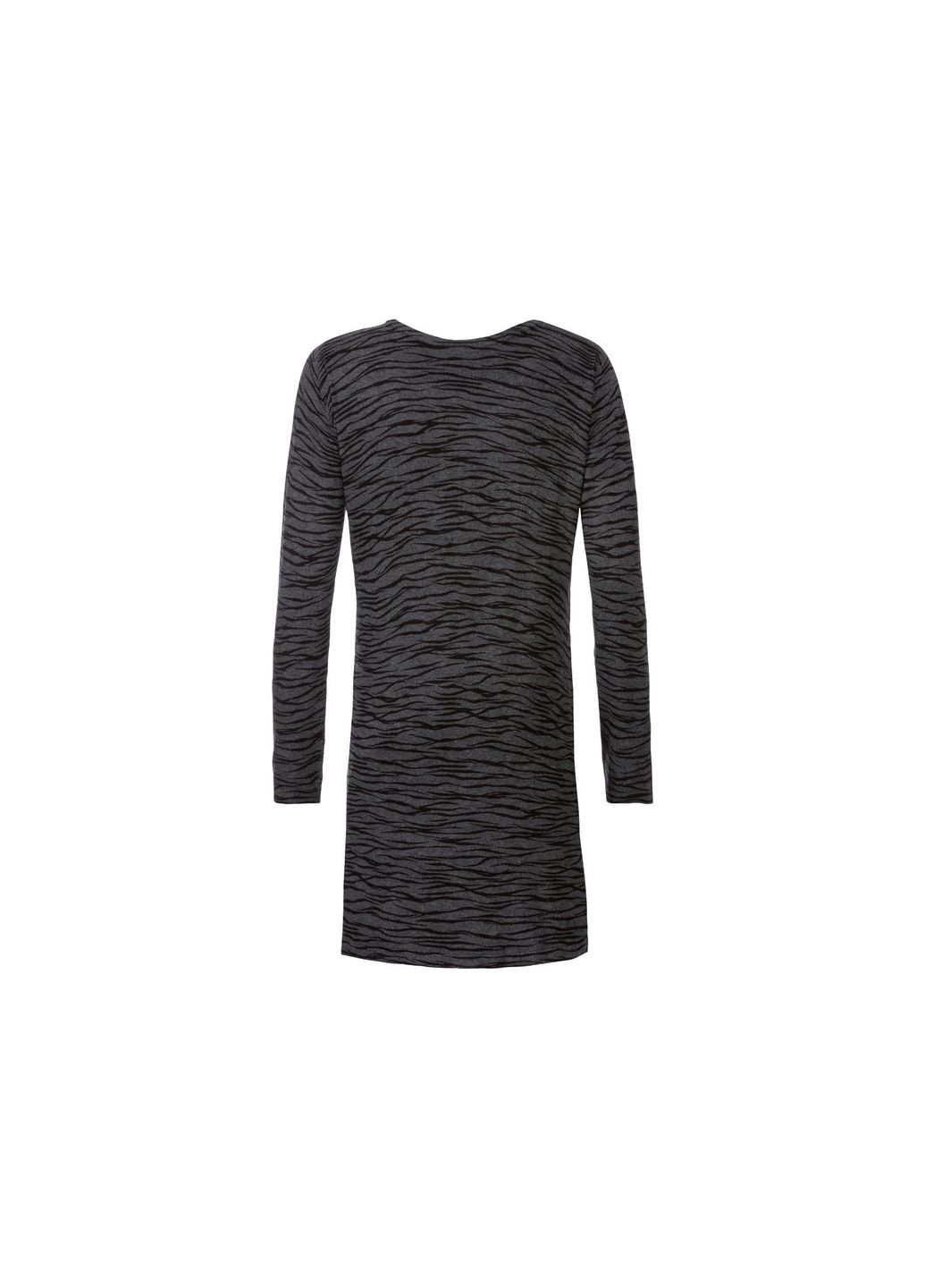 Серое повседневный платье приталенного кроя для женщины lenzing ecovero 334921 клеш Esmara в полоску