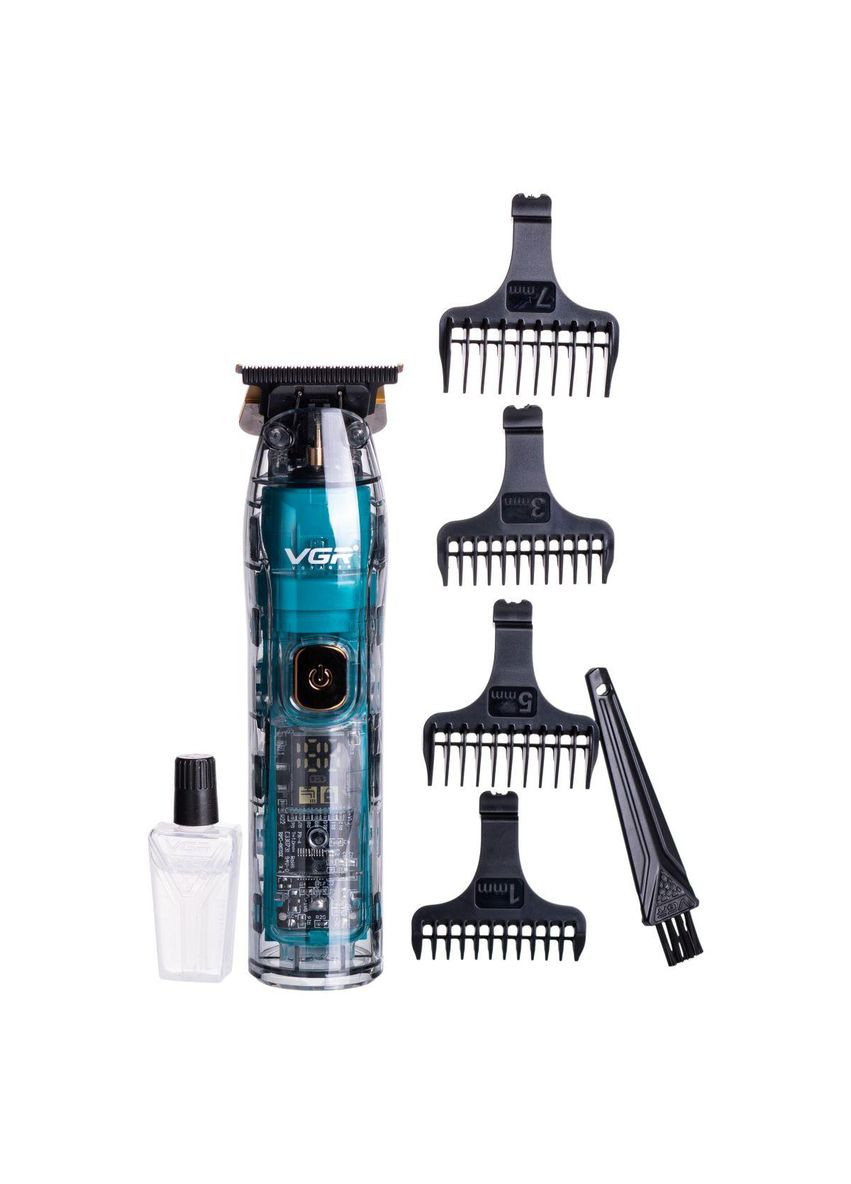 Тример для стрижки акумуляторний з 4 насадками Зелений V-961 VGR (370974781)