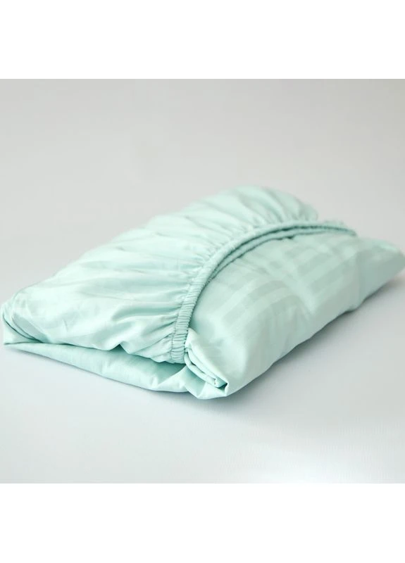 Простирадло на резинці Satin Stripe 90х200х25 см (MS-850005444) Moon&Star Stripe Mint (386595579)