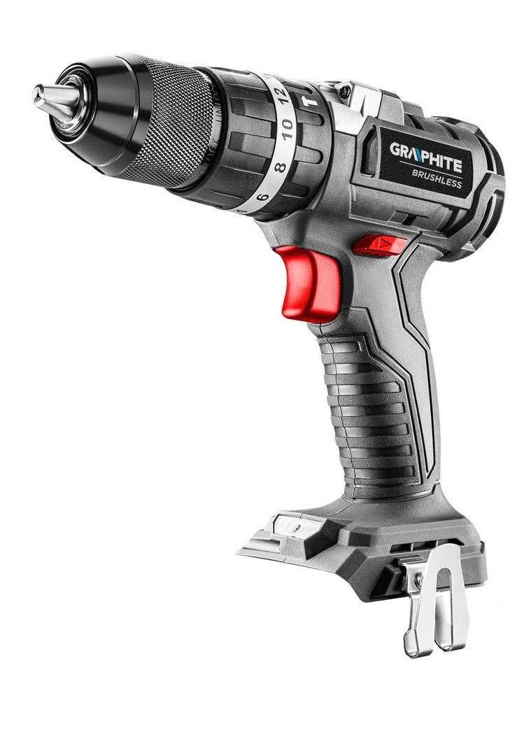 Шурупокрут-дриль акумуляторний Energy+ 18В безщітковий 58Нм 3 швидкості 0-500·0-1700об·хв 1.21кг без АКБ та ЗП Graphite (330032406)