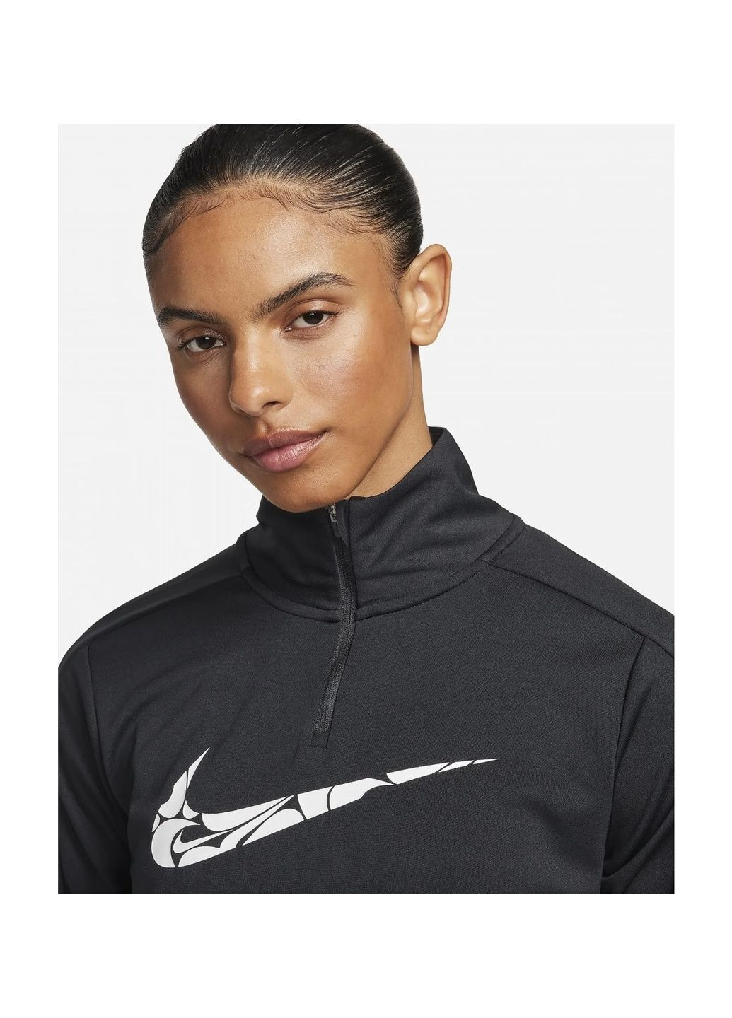 Лонгслів жіночий Camada 1/4 Dri-Fit Swoosh Black Nike (365961701)