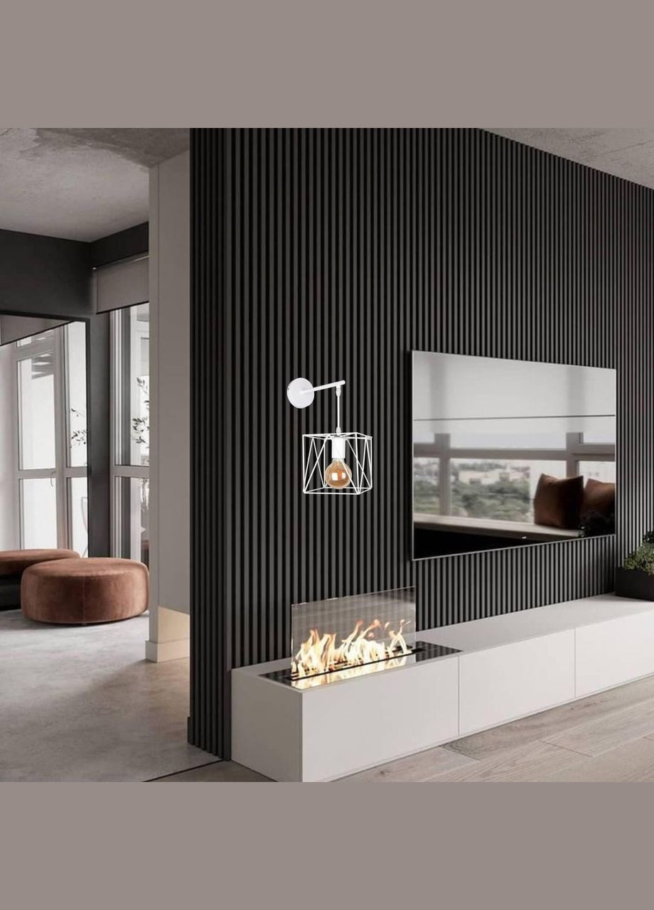 Белое бра 16см в стиле лофт (56-WPR103F2-1 WH) No Brand (370069565)