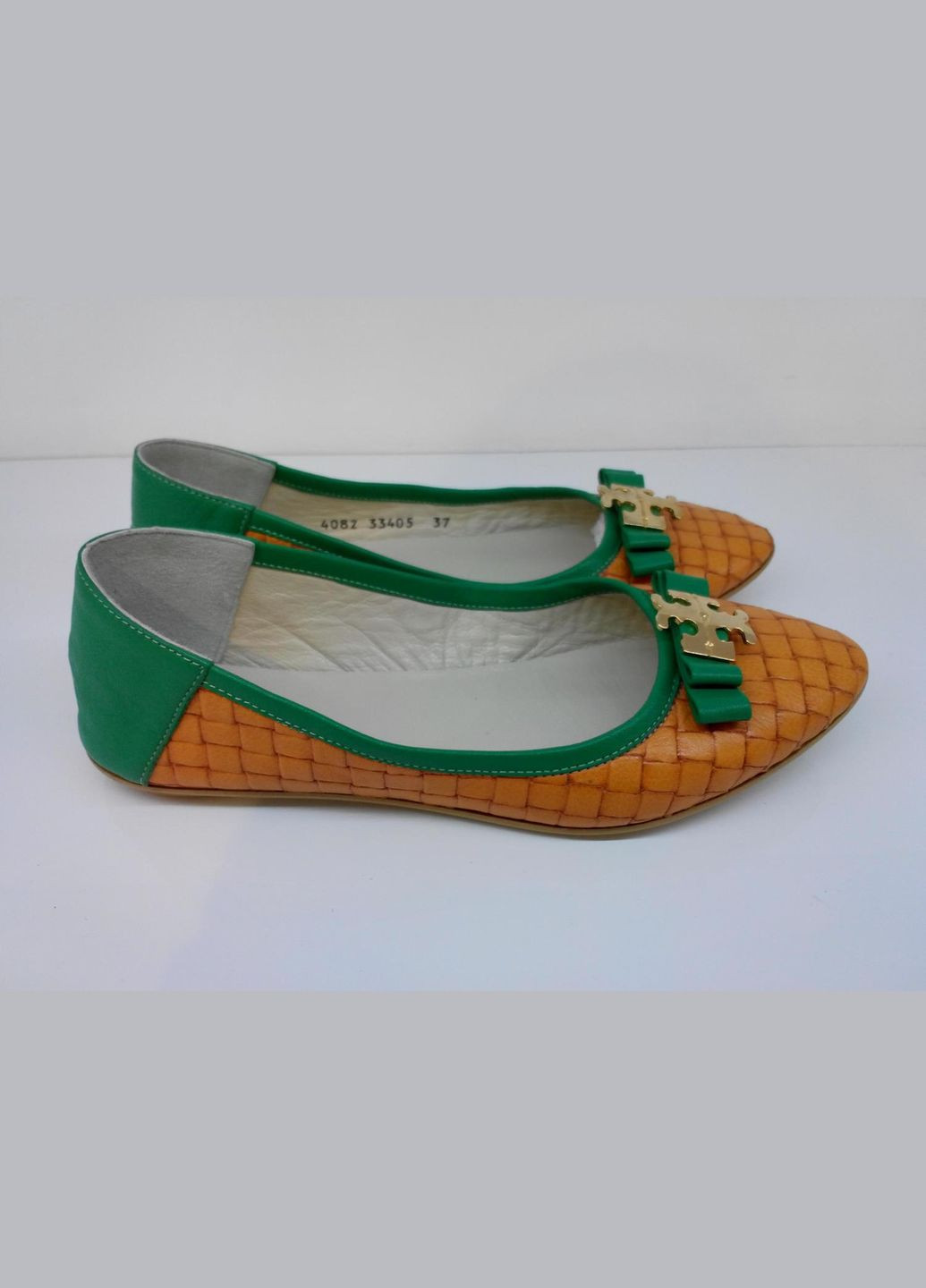 Жіночі балетки 4082-1-790-9619 Etor | помаранчеві (315763847)