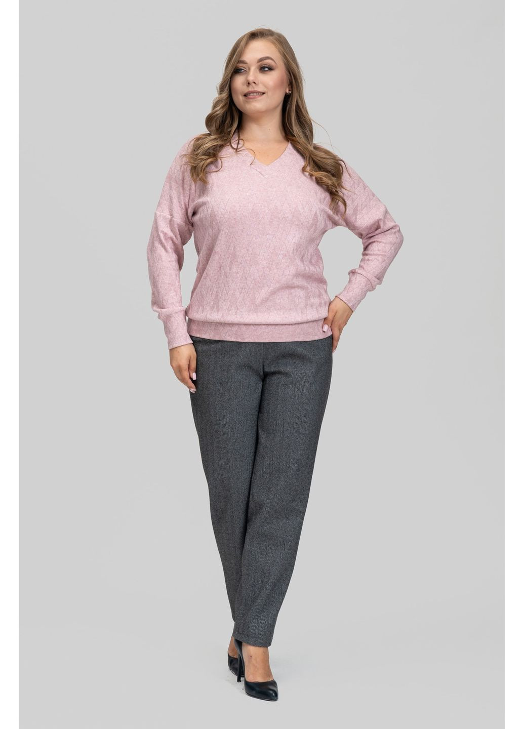 Розовый демисезонный женский свитер из ангоры мелисса all posa (ap102600p) A'll Posa