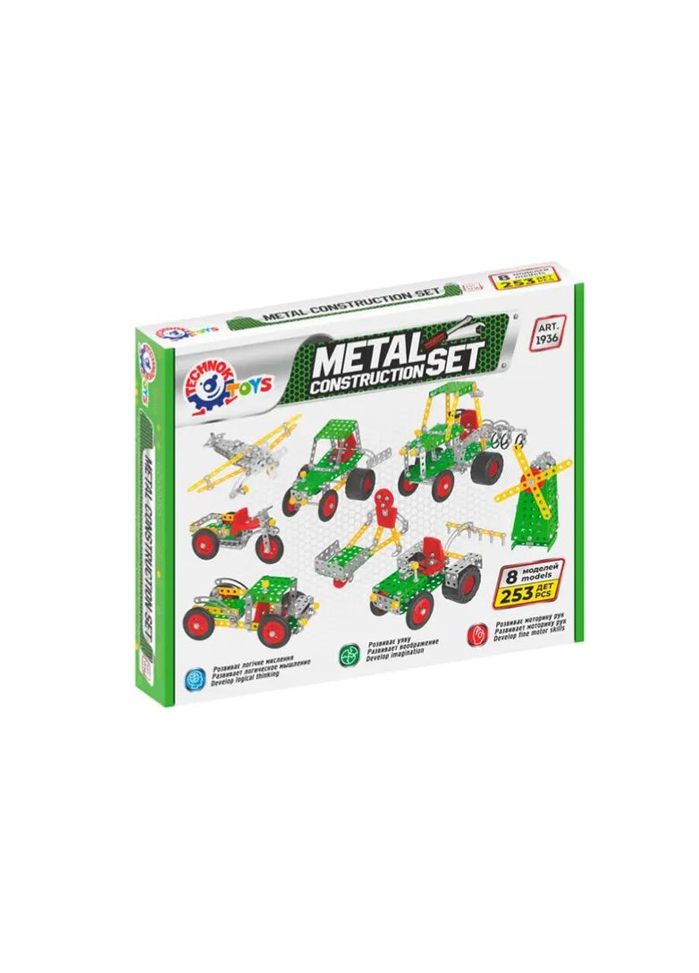Конструктор металлический Фермерская техника 253 детали в ассортименте ТЕХНОК 1936 ТехноК Тех1936 (370652655)