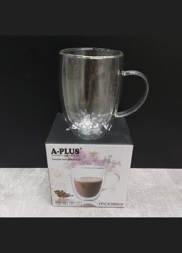 Чашка с двойными стенками 7007GB 390 мл (15312) A-Plus (317203707)