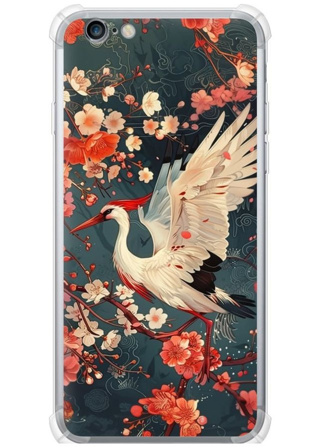 Силіконовий протиударний с посиленими кутами чохол 'Сакура та лелека' для Endorphone Apple iPhone 6 Plus (291125169)
