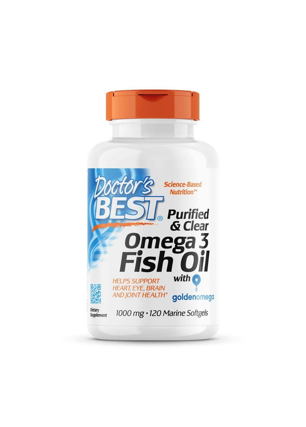 Жирные кислоты Purified & Clear Omega 3 Fish Oil, 120 капсул Doctor's Best (293420623)