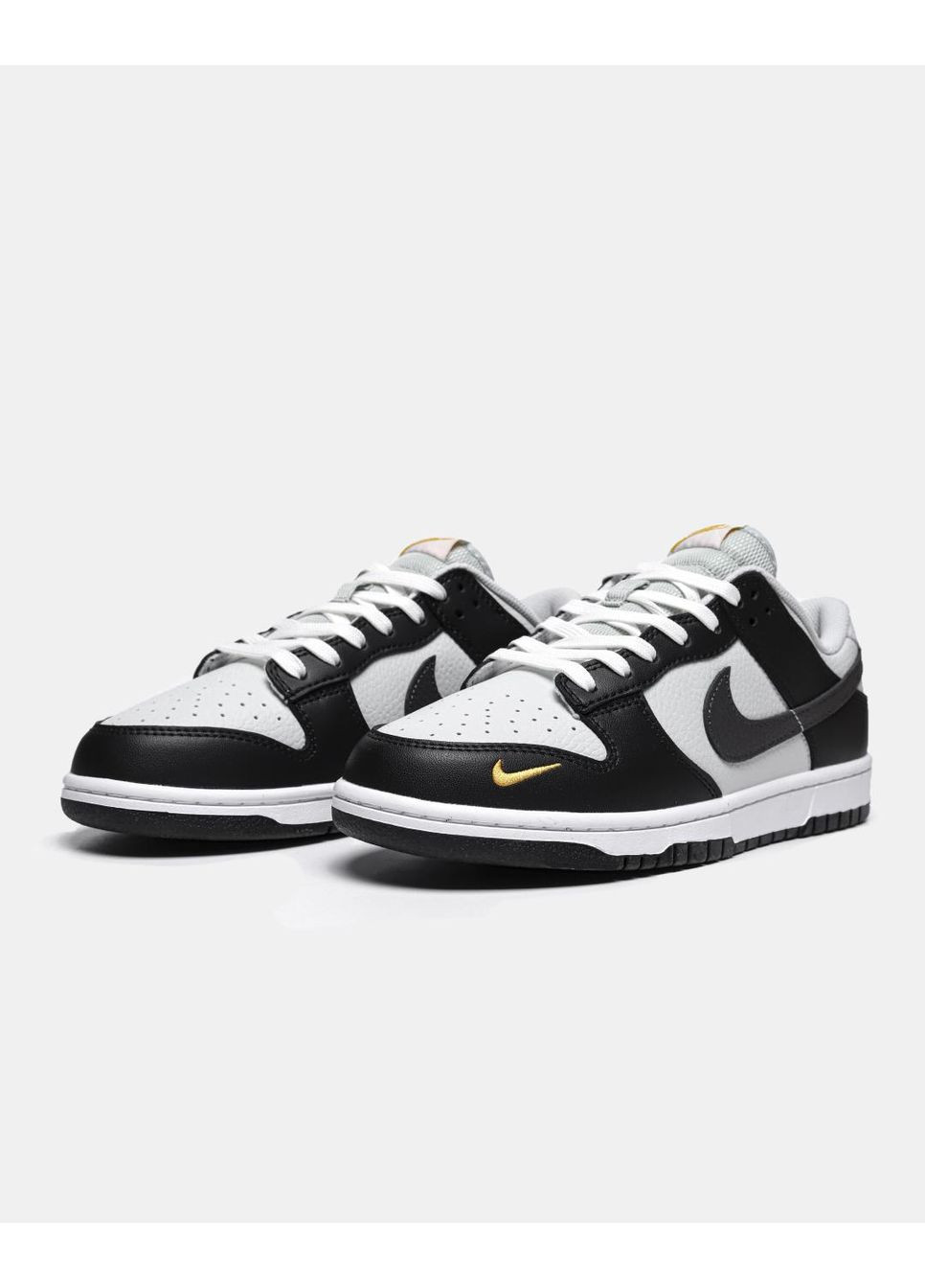 Чорні Осінні кросівки чоловічі nike dunk low mini swoosh - black total orange найк сб данк No Brand