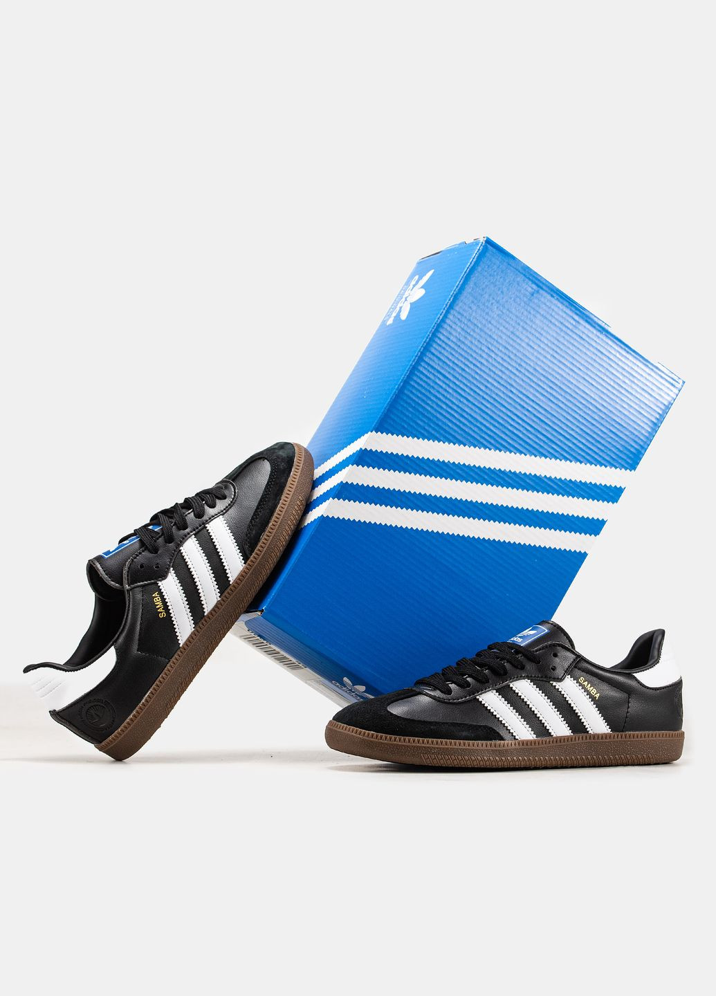 Кросівки жіночі і чоловічі Adidas Samba Vegan black | Адідас Самба Веган чорні No Brand чорні демісезони (315761787)