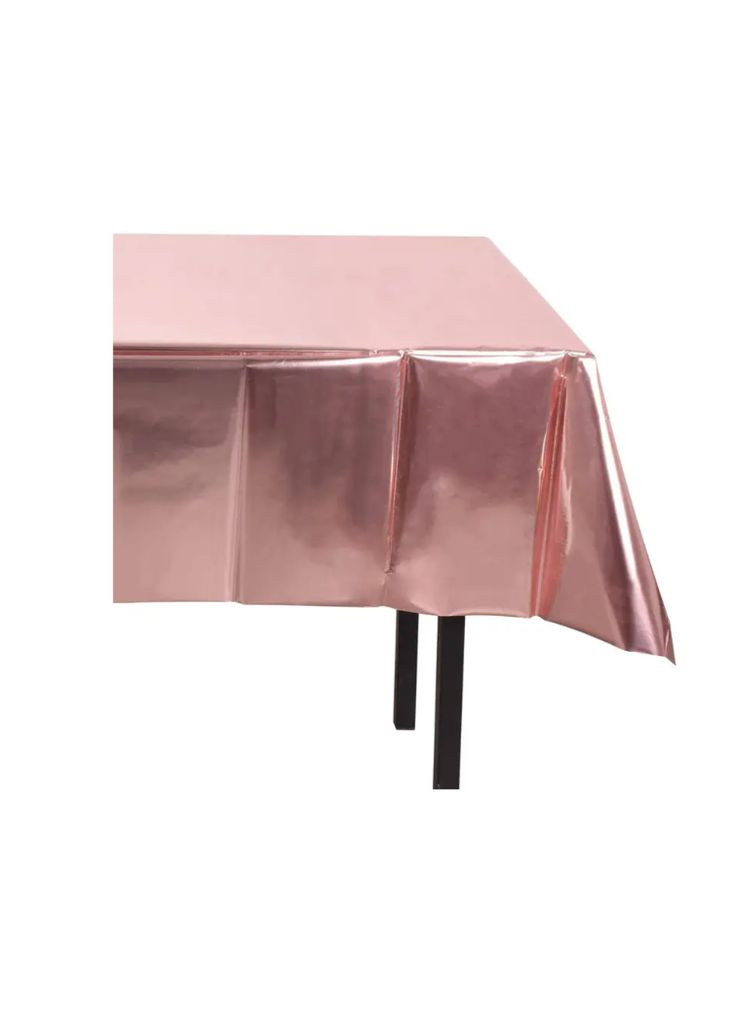 Скатертина клейонка із фольги 274 на 137 см рожеве золото Jannet скатертина (336376995)