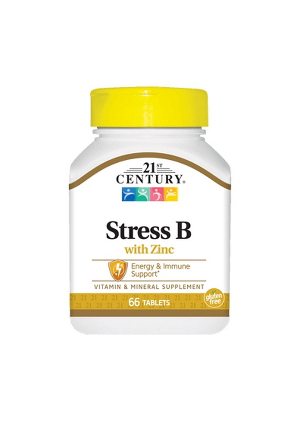 Вітаміни та мінерали Stress B with Zinc, 66 таблеток 21st Century (293479400)