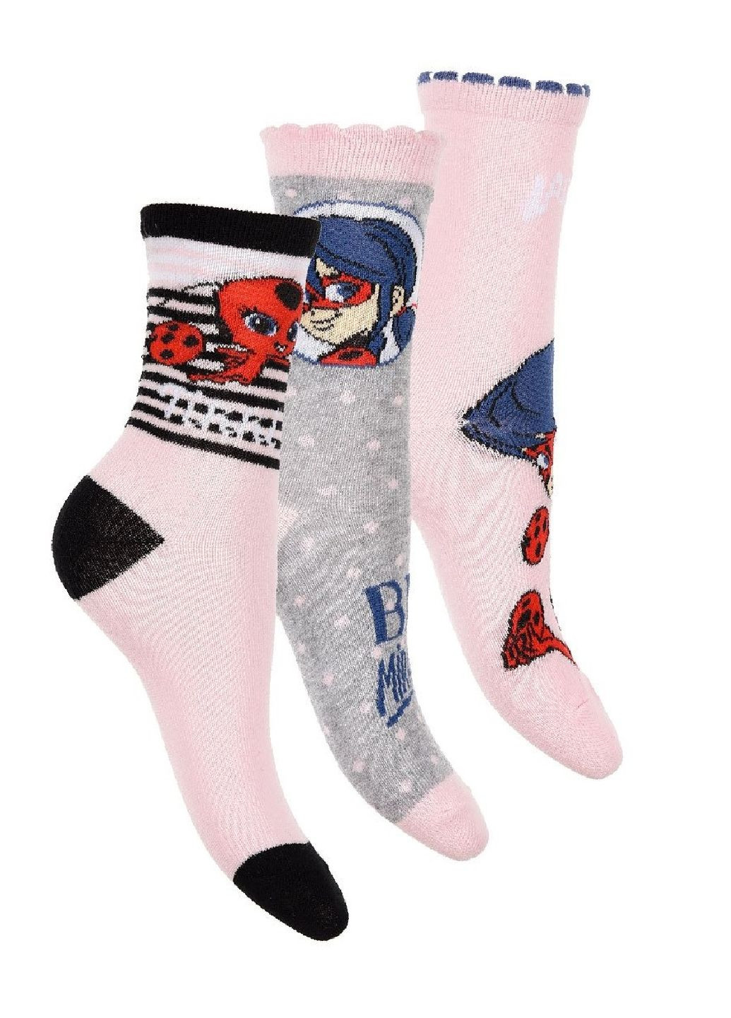 Шкарпетки 3 пари Miraculous Ladybug (Леді Баг и Супер-Кот) ET06331 Disney шкарпетки 3шт. (292253183)