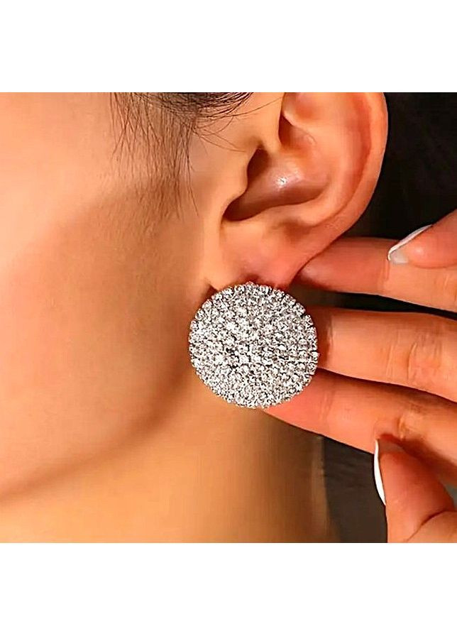 Сережки біжутерія до вечірнього убранства у стразах No Brand (370625935)