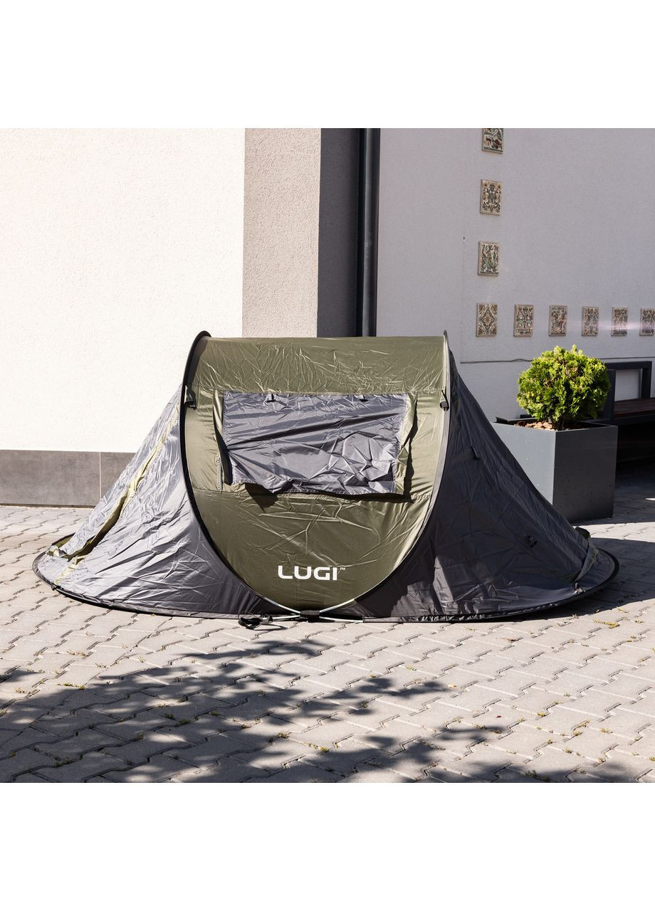 Намет туристичний 245×145×100 (см) кемпінговий для риболовлі 2 х місний Зелений LU-030GR LUGI (371391828)