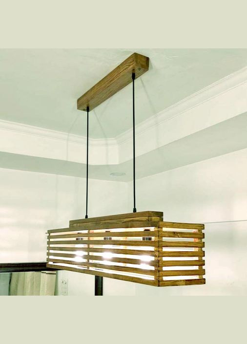 Подвесной светильник из дерева Демба мускат (ЛЮС-004107) No Brand (328082171)