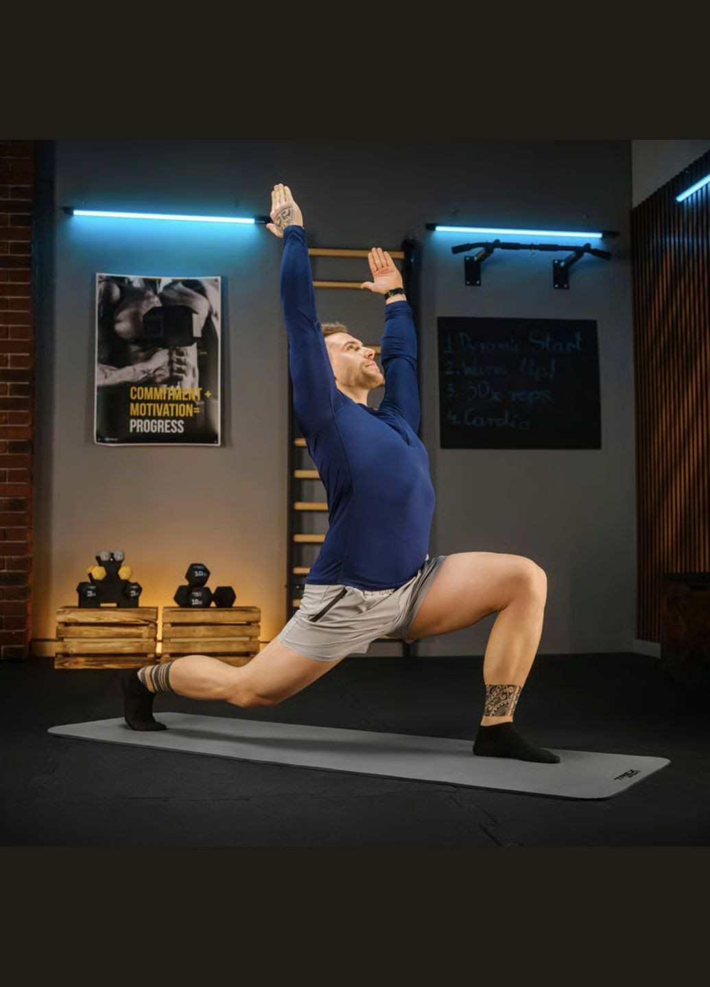 Коврик для йоги TX-018NGM NBR 1см 180х60 серый TREX Sport (322415201)