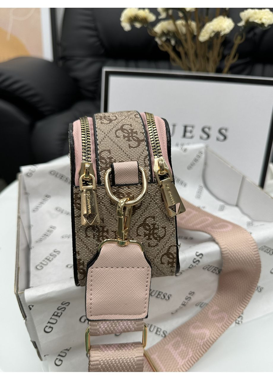 Сумка жіноча бежевий+рожевий крос-боді No Brand (369935792)