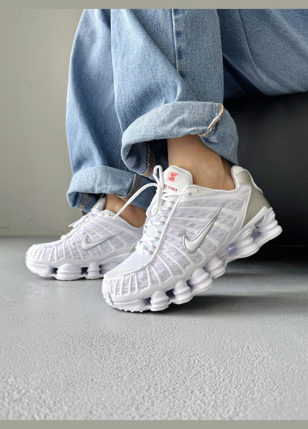 Кросівки жіночі і чоловічі Nike Shox TL White | Найк Шокс ТЛ білі No Brand білі демісезони (341264128)