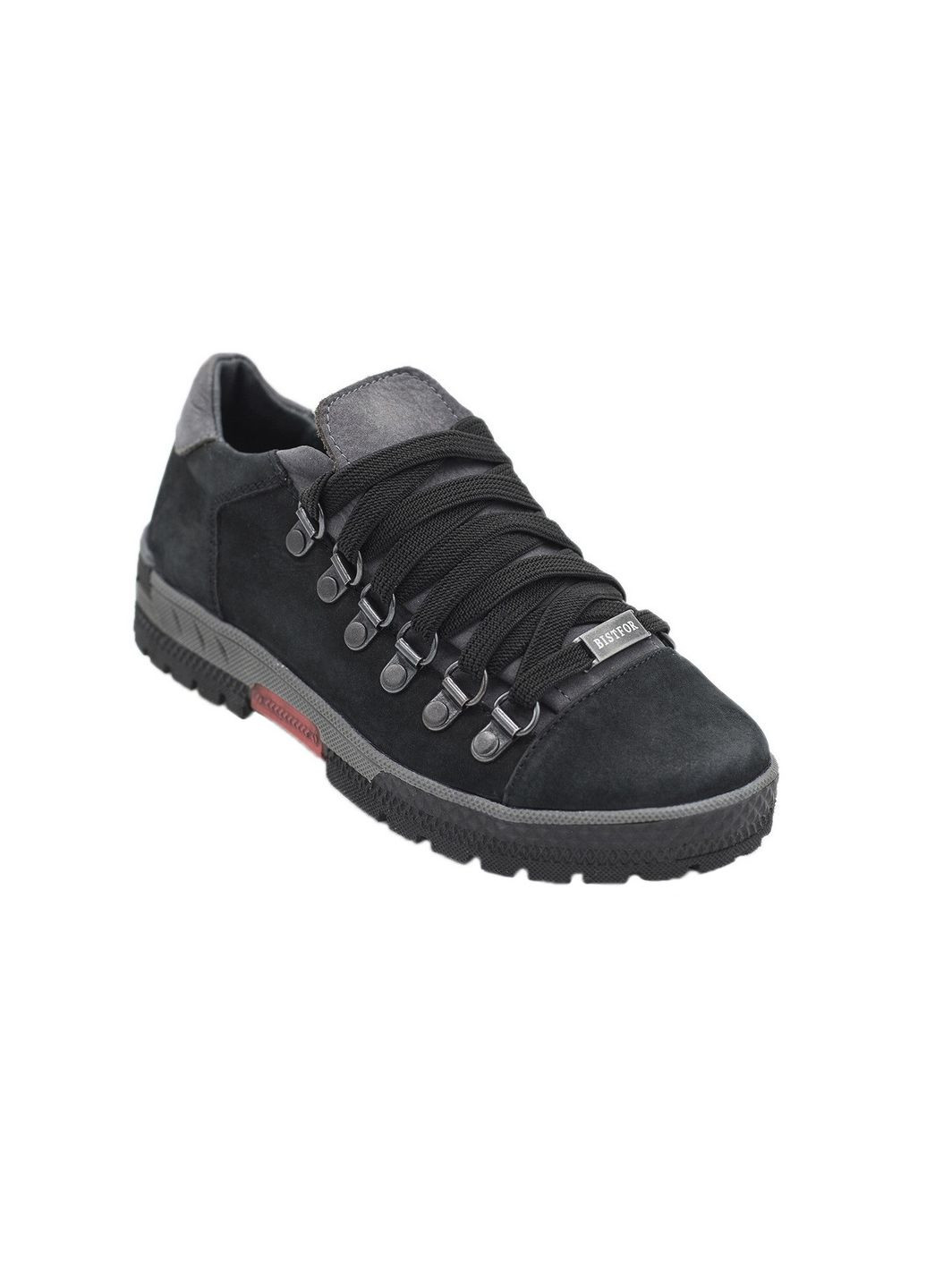 Черные зимние полуботинки подростковые 98102/1/7, 21,5, чёрный Bistfor