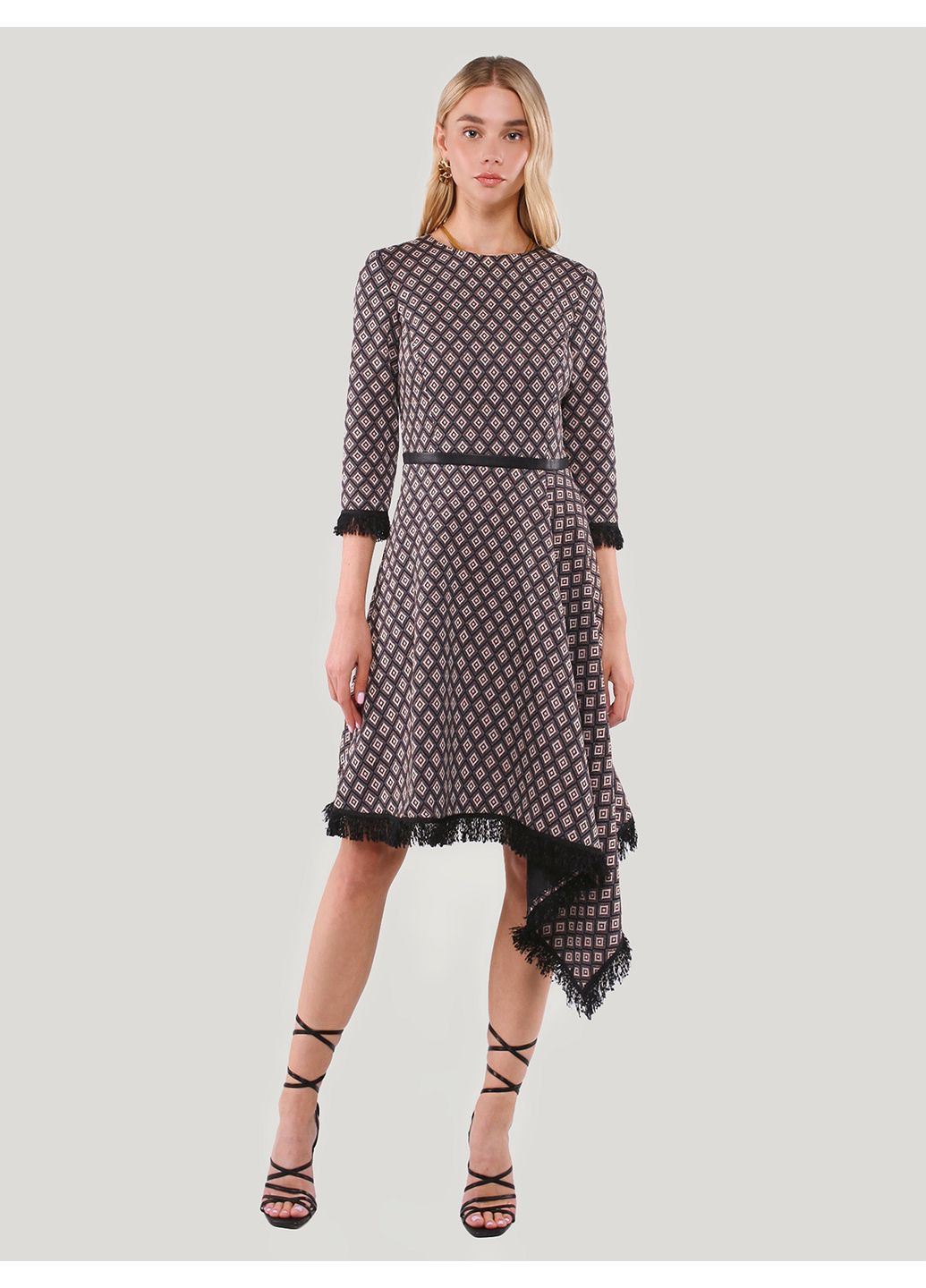 Комбинированное платье с асимметричным низом - ua42 / eu36 Iren Klairie