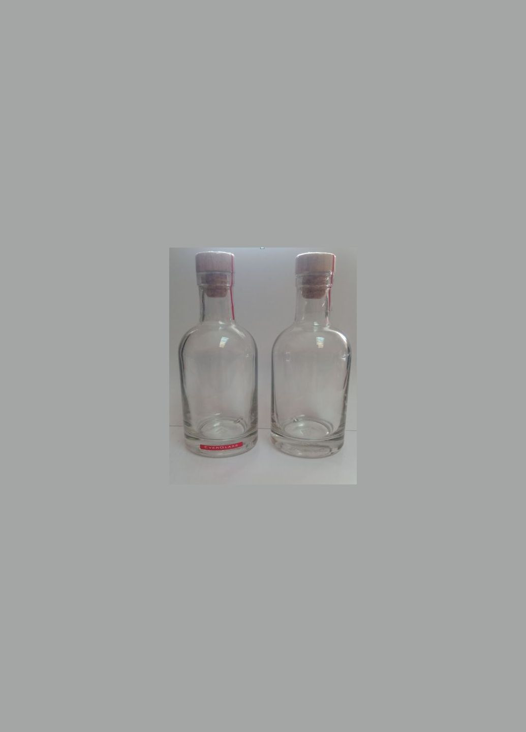 Пляшка скляна 200 мл з дерев'яною пробкою Ev5022 Everglass (278052223)