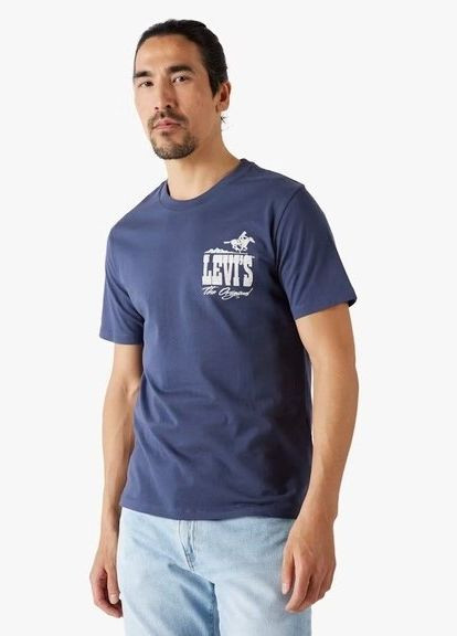 Темно-синяя футболка с коротким рукавом Levi's