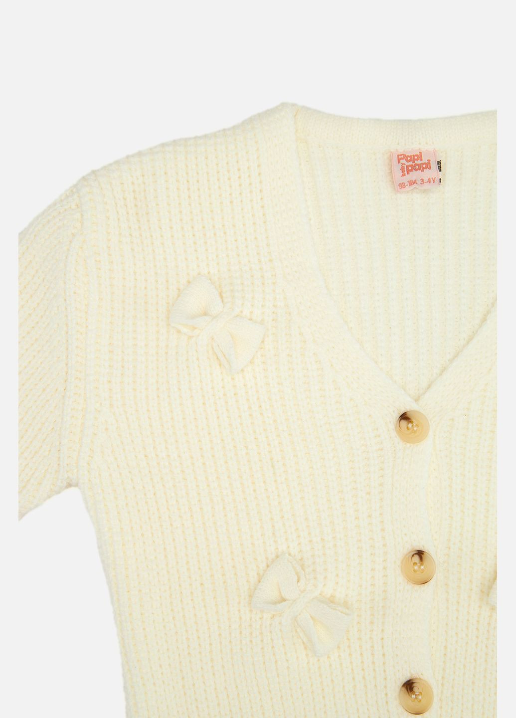 Кофта для дівчинки колір молочний CB-00257115 Papi Papi (325814712)