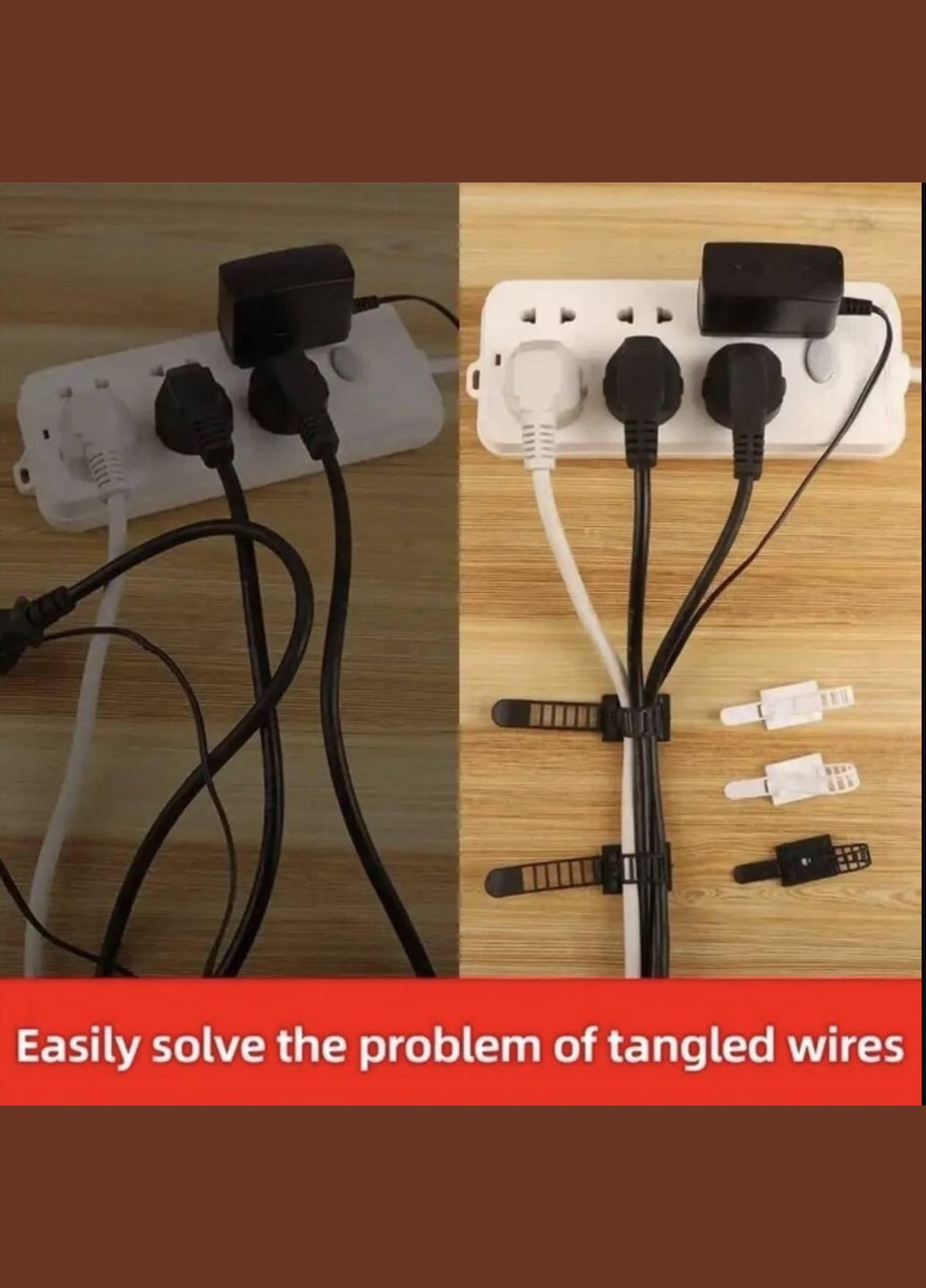 Органайзер-фіксатор кабелю для дроту 15 шт MS Чорний CHOICE (349844893)