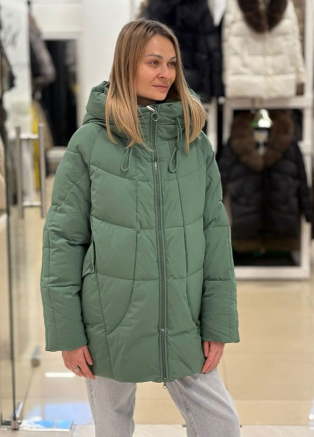 Зелений зимній Пуховик Towmy