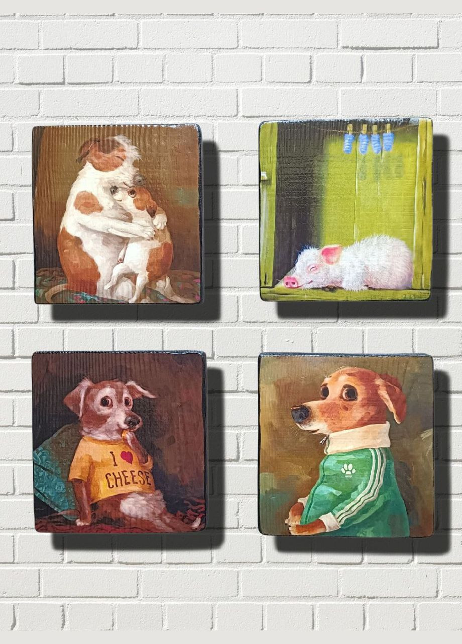 Дерев'яне панно "Собаня в майстерці" Handmade (335976178)