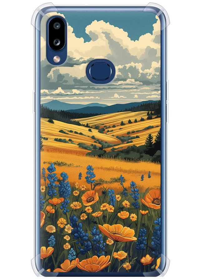 Силіконовий протиударний с посиленими кутами чохол 'Українське поле' для Endorphone Samsung Galaxy A10s A107F (288578895)