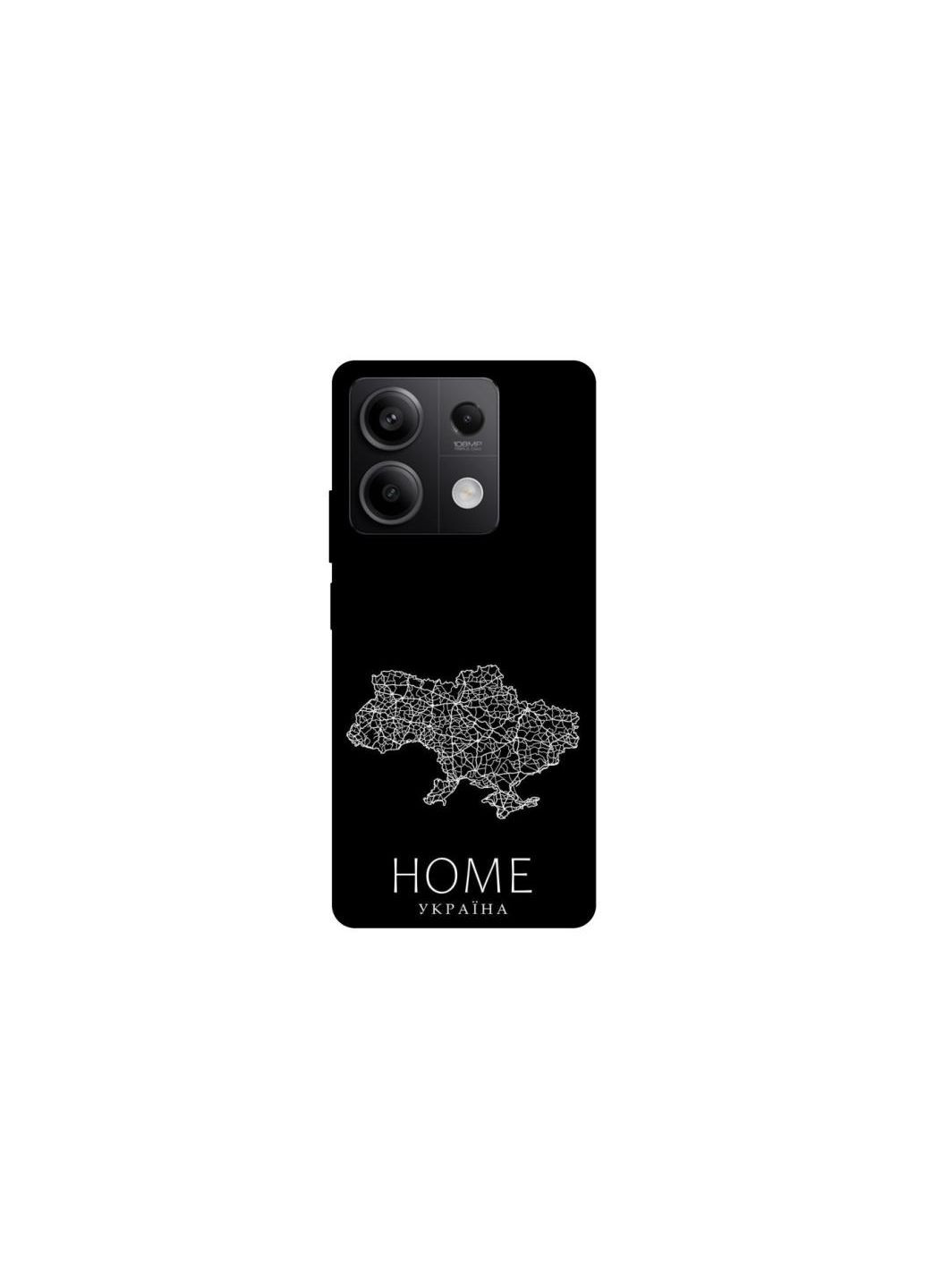 Чехол на Xiaomi Redmi Note 13 5G Ukraine black map Frontalka (354191520)
