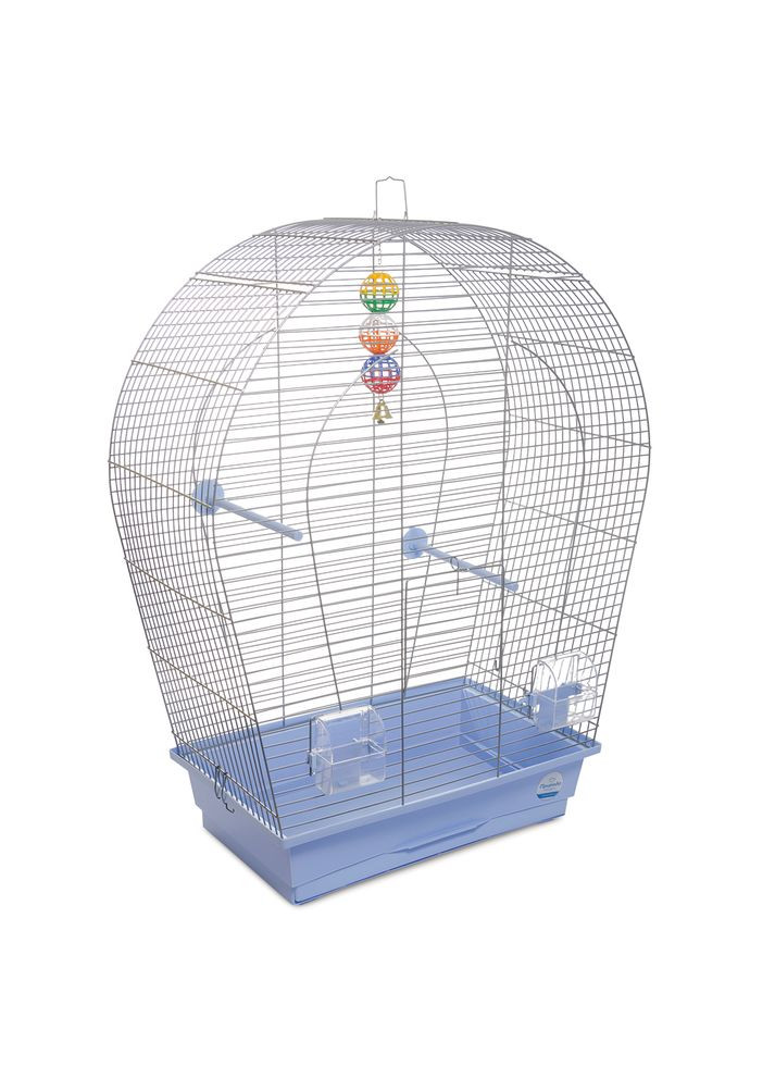 Клітина для птахів Арка Велика 44х27х75 см Хром/світло-блакитна (4823082414956) Природа (325454098)