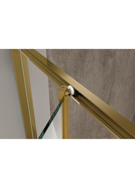 Душова кабіна без піддону SR SC09-90x90x200-R-TR-12 прозоре скло Easy Clean 6мм Матове золото (KR5771) KOER (369932936)