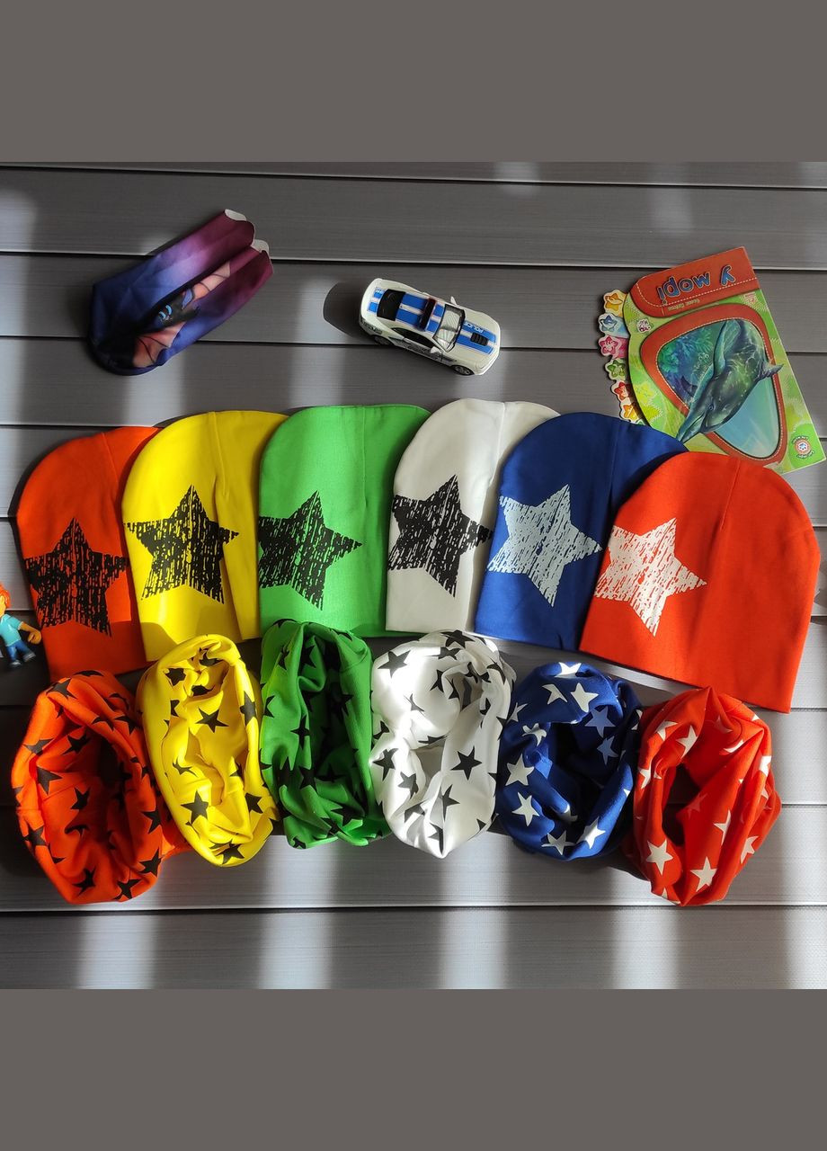 Демисезонный комплект (шапка, шарфснуд) 0003 No Brand (301129407)