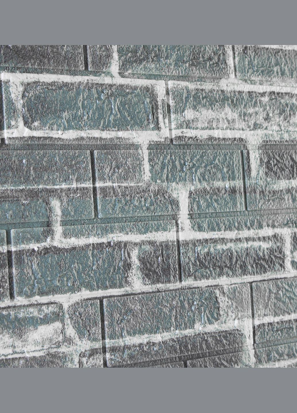 Самоклейка декоративна 3D панель під сіру катеринославську цеглу 700x770x3мм (42-3) 3D Loft (302236038)