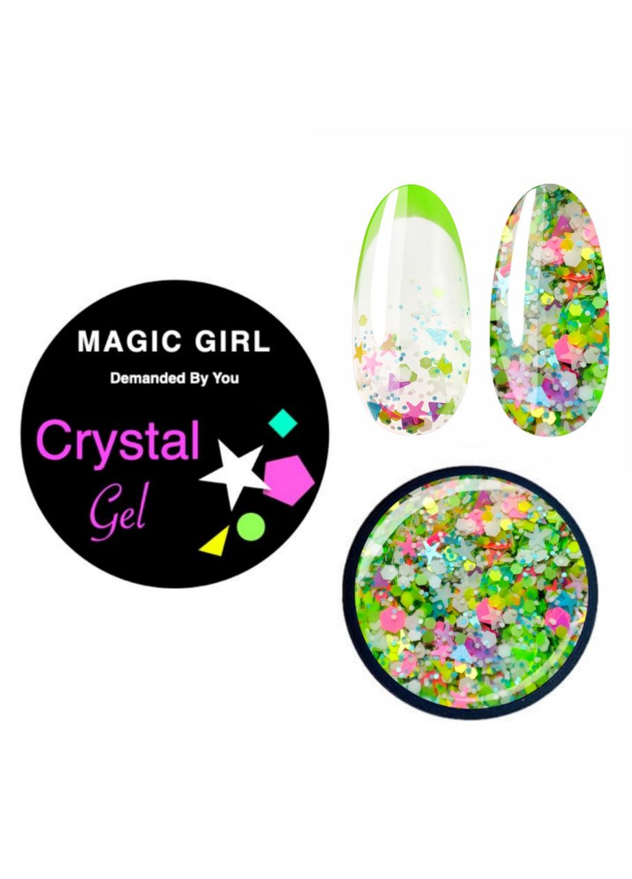 Гель для покрытия и дизайна ногтей Crystal Микс #4 - 5мл Magic Girl (303635678)