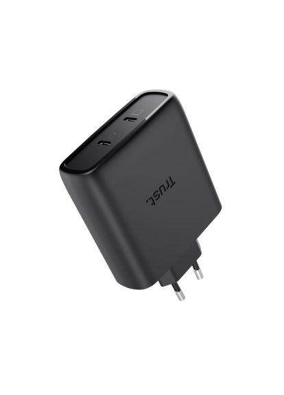 Зарядний пристрій (25527_TRUST) Trust 2xUSB-C 100W GaN PD/PPS black (370020380)