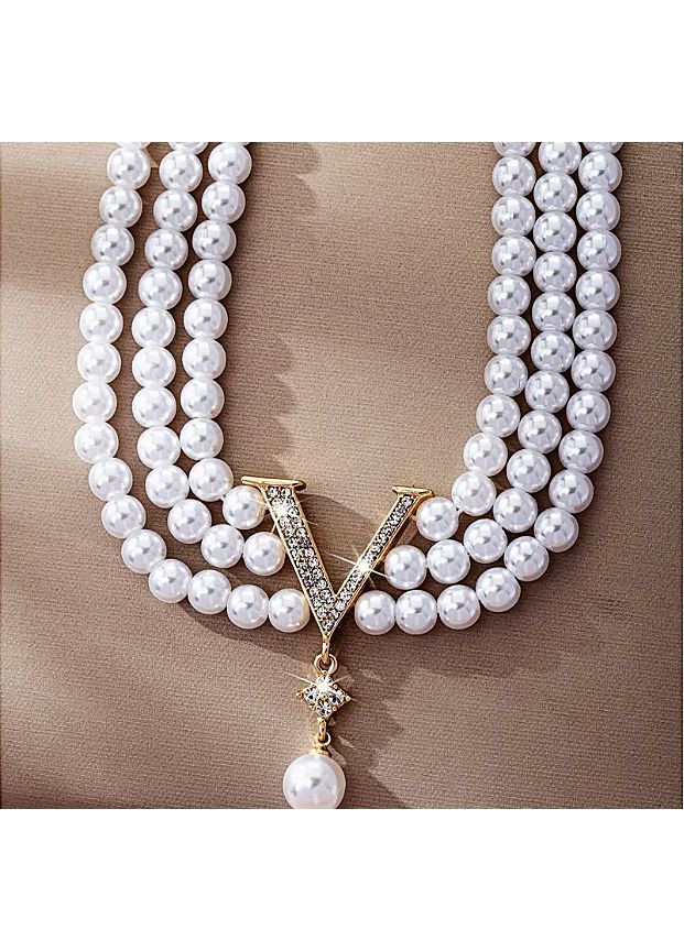 Чокер намисто Кольє з кулоном V No Brand (362376666)