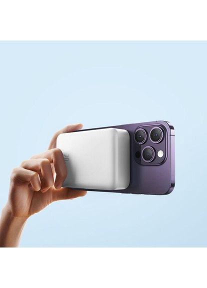 Зовнішній акумулятор павербанк, Magnetic Mini 20000 мА·год 20 Вт, білий Baseus (365777453)