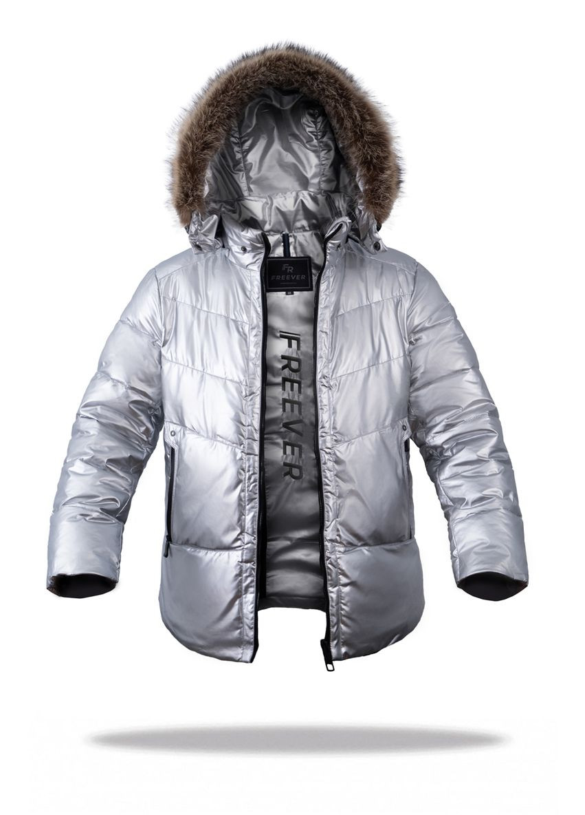 Сіра зимня зимова куртка чоловіча uf 237018 сіра Freever