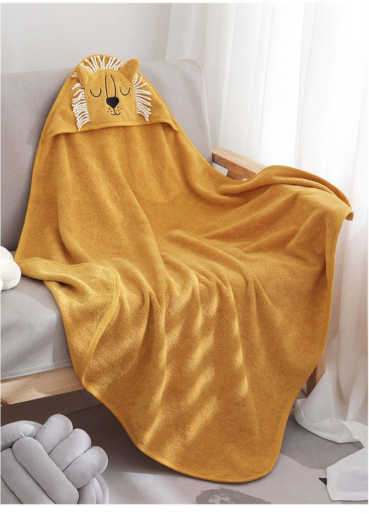 Дитячий рушник з капюшоном/куточком (левеня) No Brand комбінований