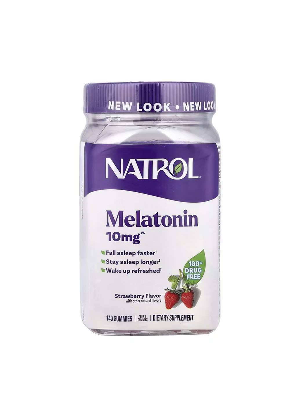 Мелатонин 10мг 140 жевательных конфет снотворное для сна улучшение качества сна натуральный Natrol (368990287)