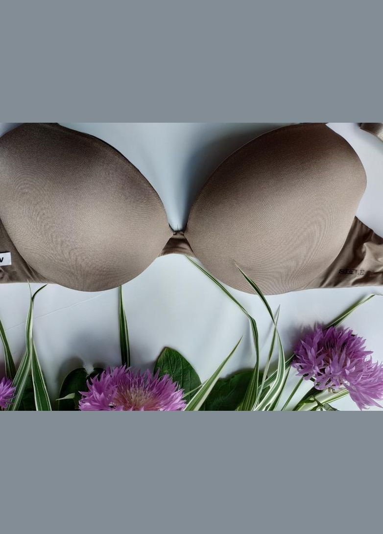 Коричневый бюстгальтер - трансформер 1590 гладкий сиэлей SieLei полиамид