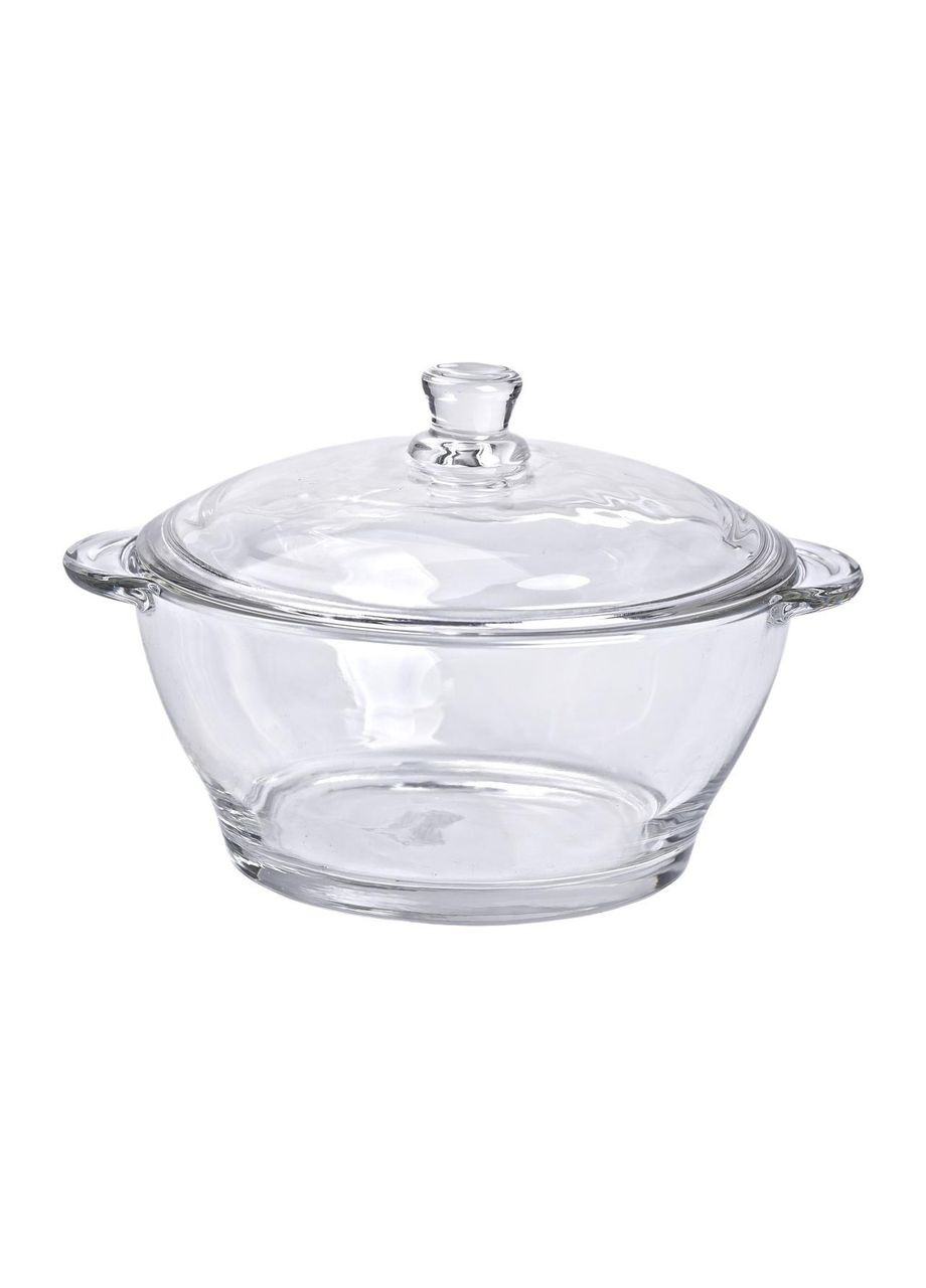 Супница с крышкой Ø 15.5 см кастрюля бульонница стеклянная 1 л HP-YH-15 Yiwu (370801483)