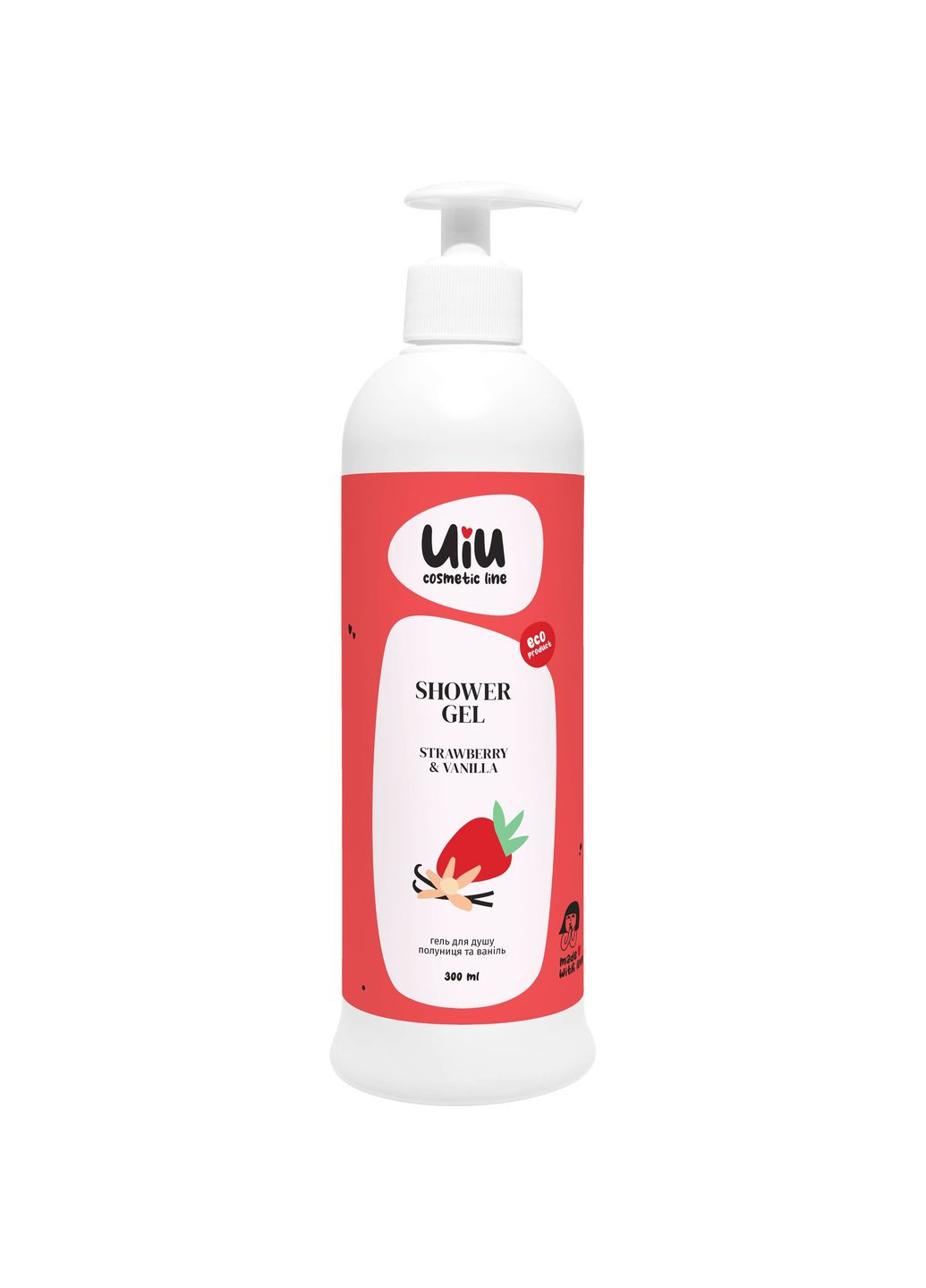 Гель для душу Полуниця&Ваніль, 300 мл UIU (331860118)