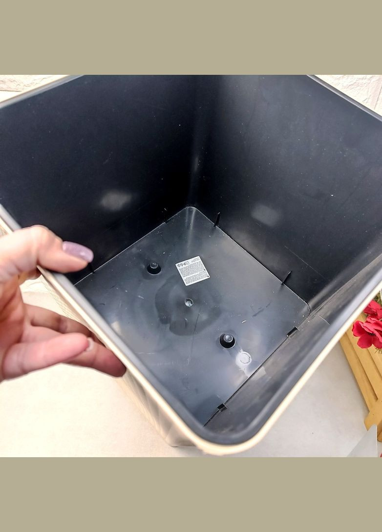 Высокое трапециевидное ротанговое кашпо 7.1 л, какао Квадро Ротанг Алеана (365815064)